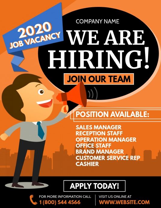 Detail Job Vacancy Flyer Template Nomer 26