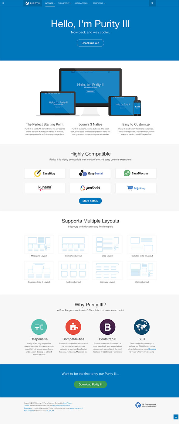 Detail Joomla Bootstrap 3 Template Nomer 32