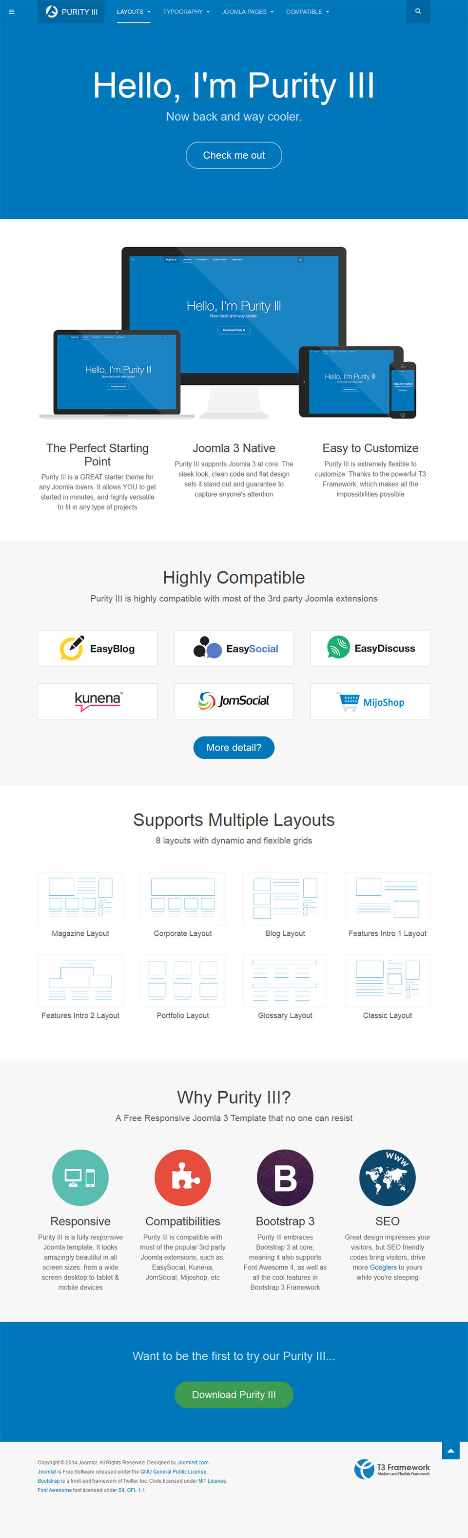 Detail Joomla Bootstrap 3 Template Nomer 38