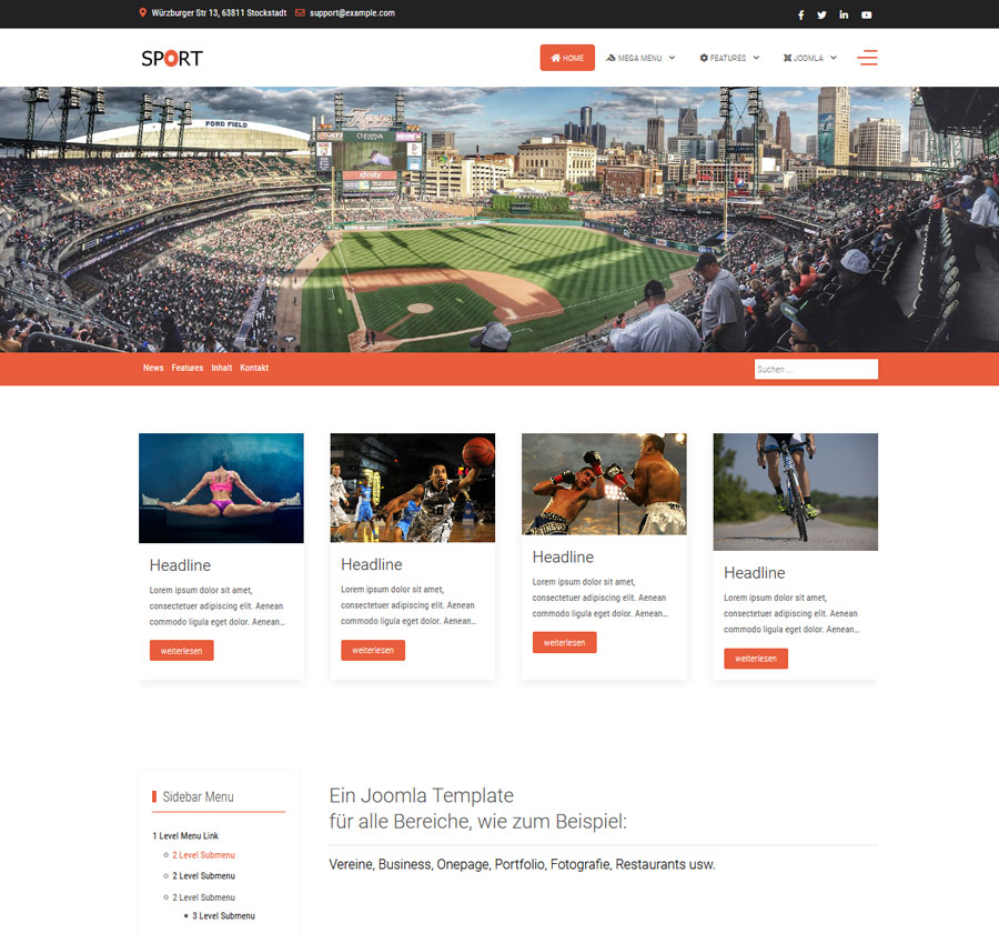 Detail Joomla Free Quickstart Template Nomer 27