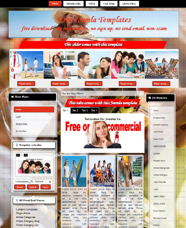Detail Joomla Free Quickstart Template Nomer 30