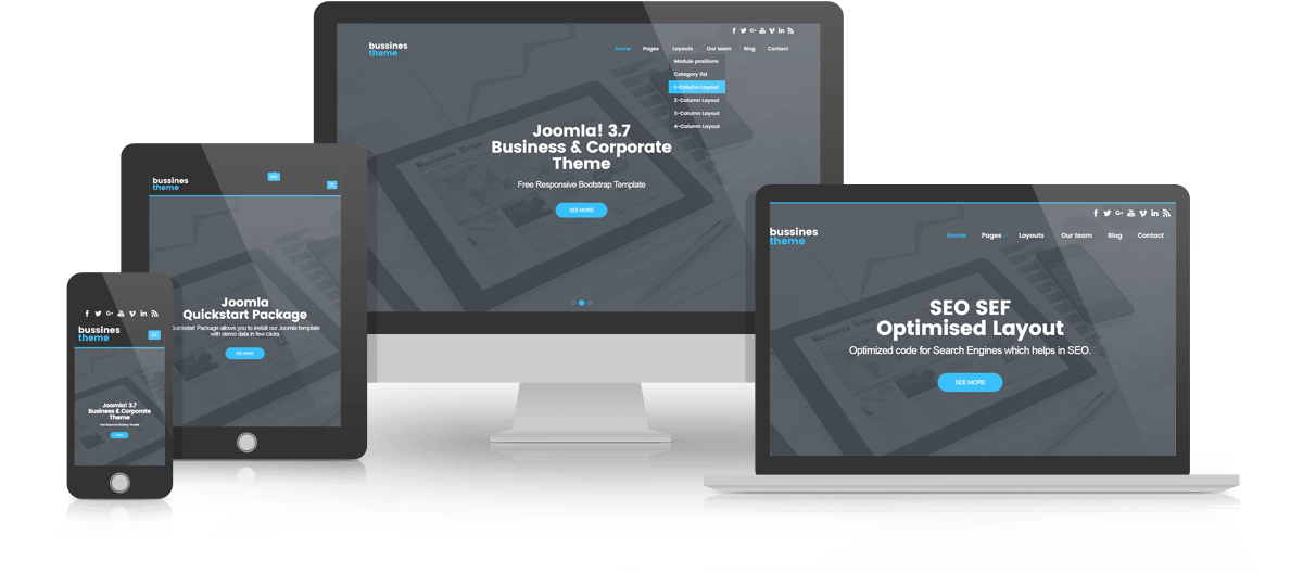 Detail Joomla Free Quickstart Template Nomer 6