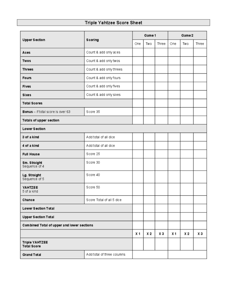 Judging Score Sheet Template