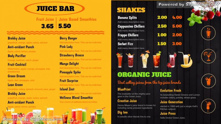 Detail Juice Menu Template Nomer 16