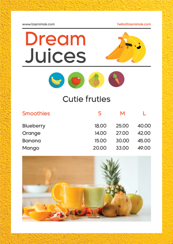 Detail Juice Menu Template Nomer 20