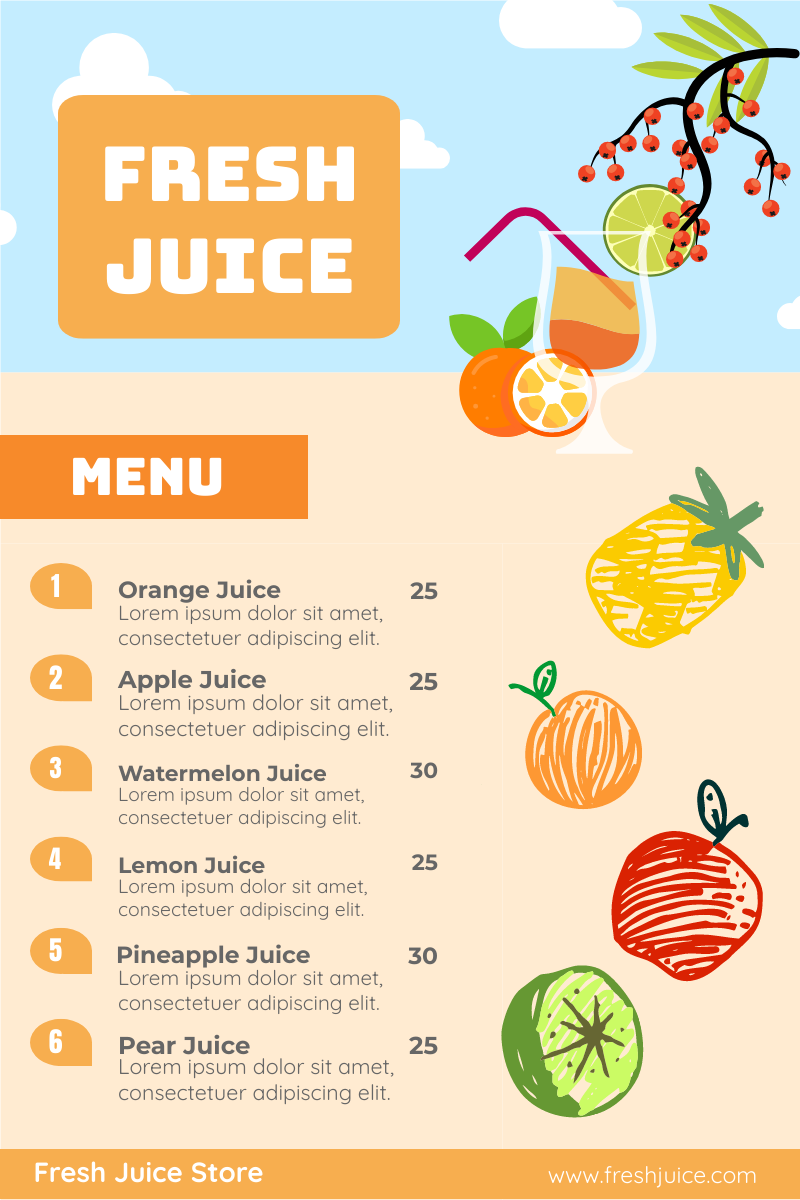 Detail Juice Menu Template Nomer 3