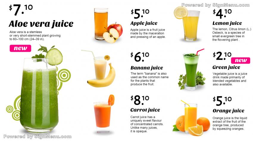 Detail Juice Menu Template Nomer 21