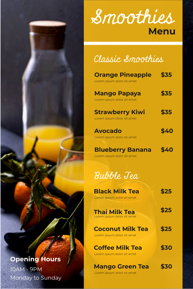 Detail Juice Menu Template Nomer 28