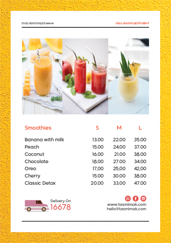 Detail Juice Menu Template Nomer 35