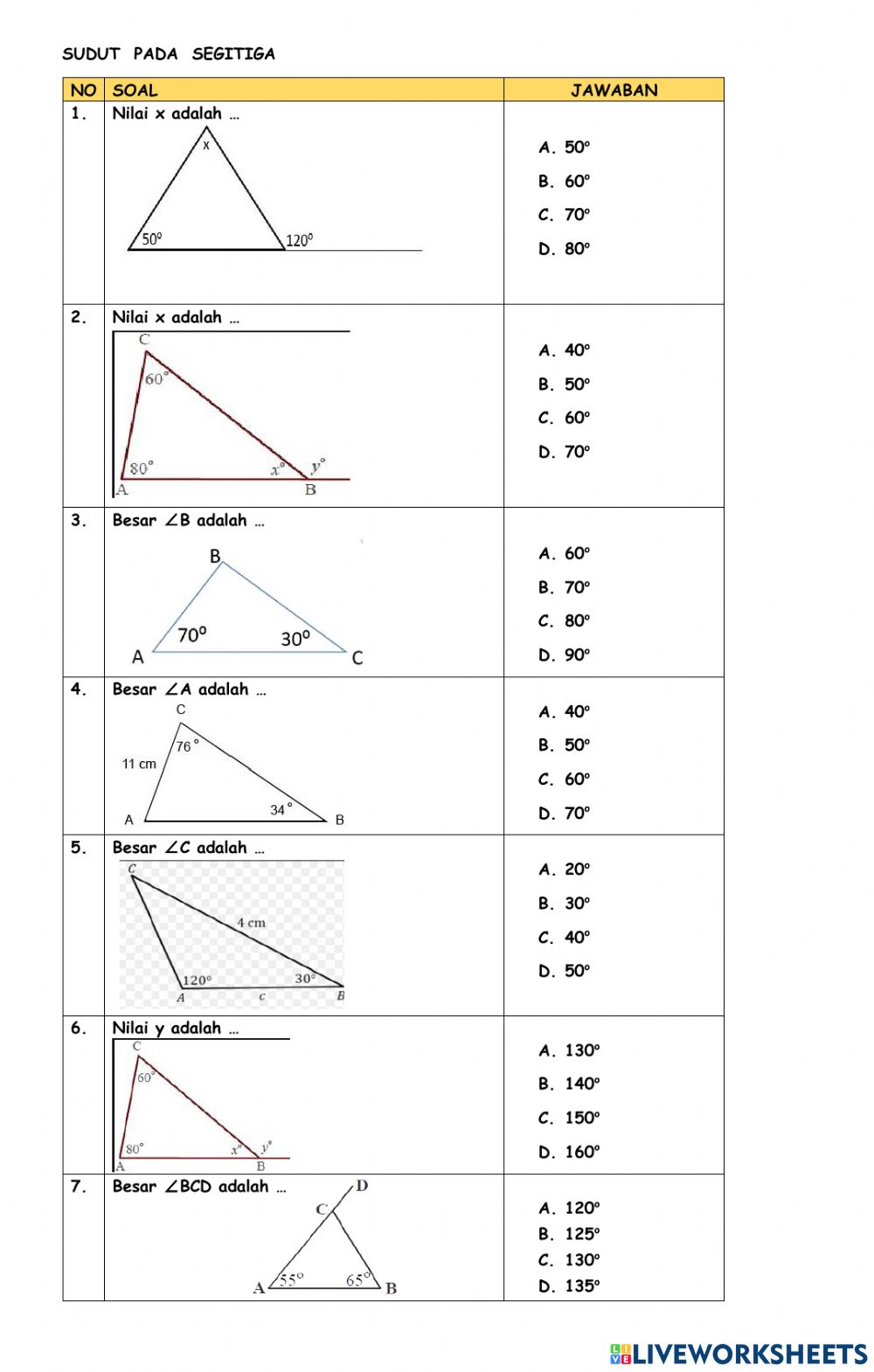 Detail Jumlah Sudut Sudut Segitiga Nomer 3