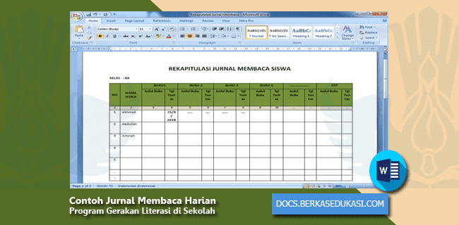 Detail Jurnal Membaca Buku Cerita Nomer 28