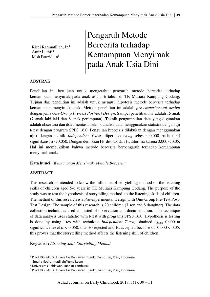 Detail Jurnal Penerapan Metode Bercerita Dengan Media Gambar Nomer 5