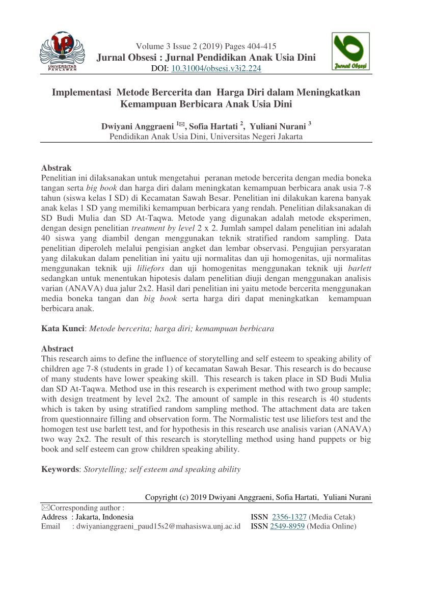 Detail Jurnal Penerapan Metode Bercerita Dengan Media Gambar Nomer 2