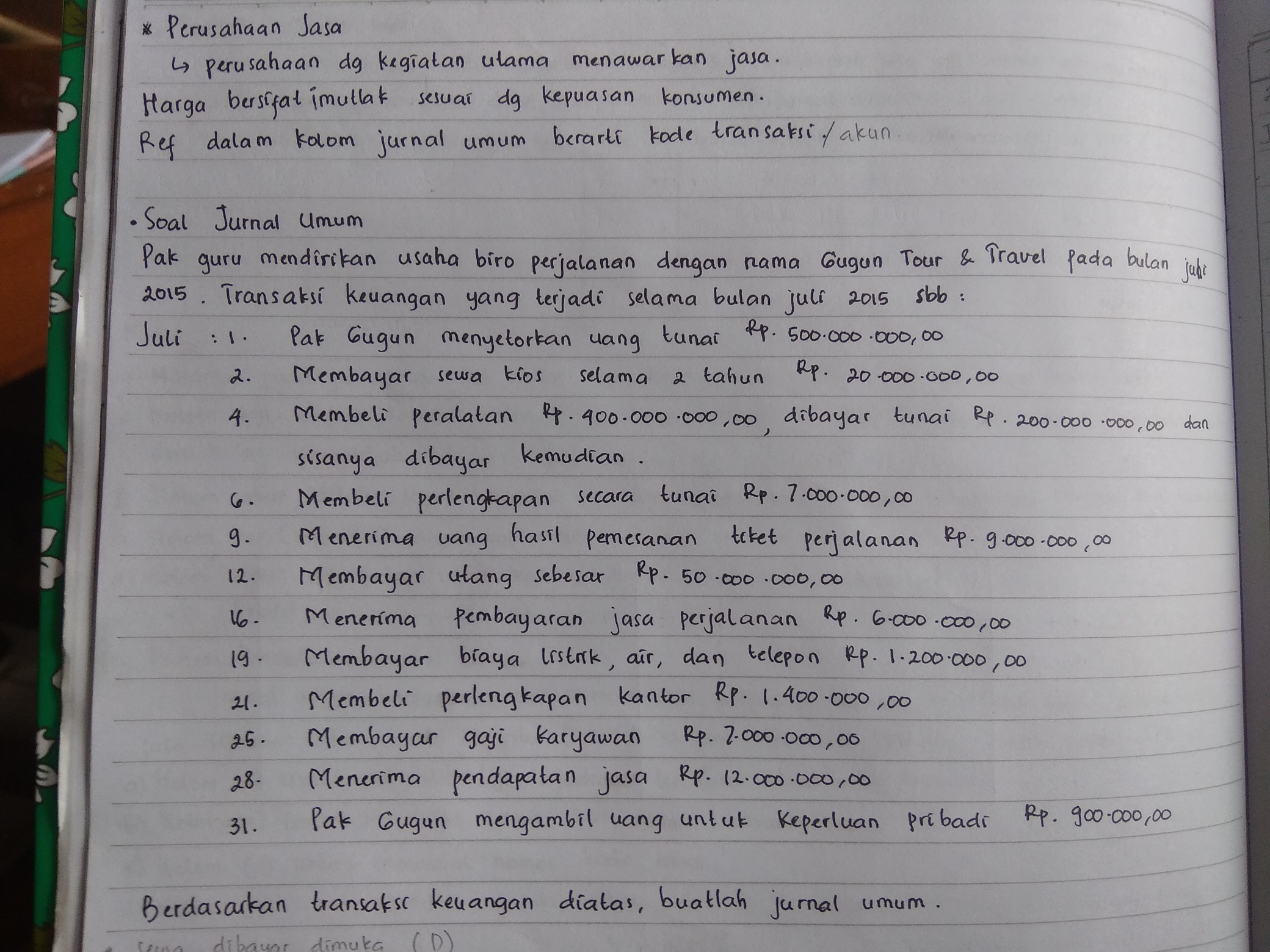 Detail Jurnal Umum Dan Buku Besar Nomer 39