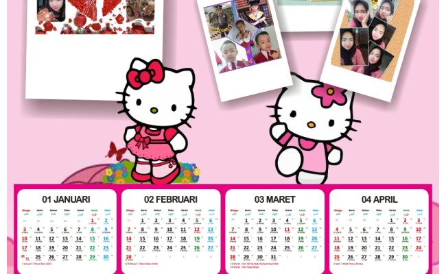 Detail Kalender 2018 Hello Kitty Nomer 10