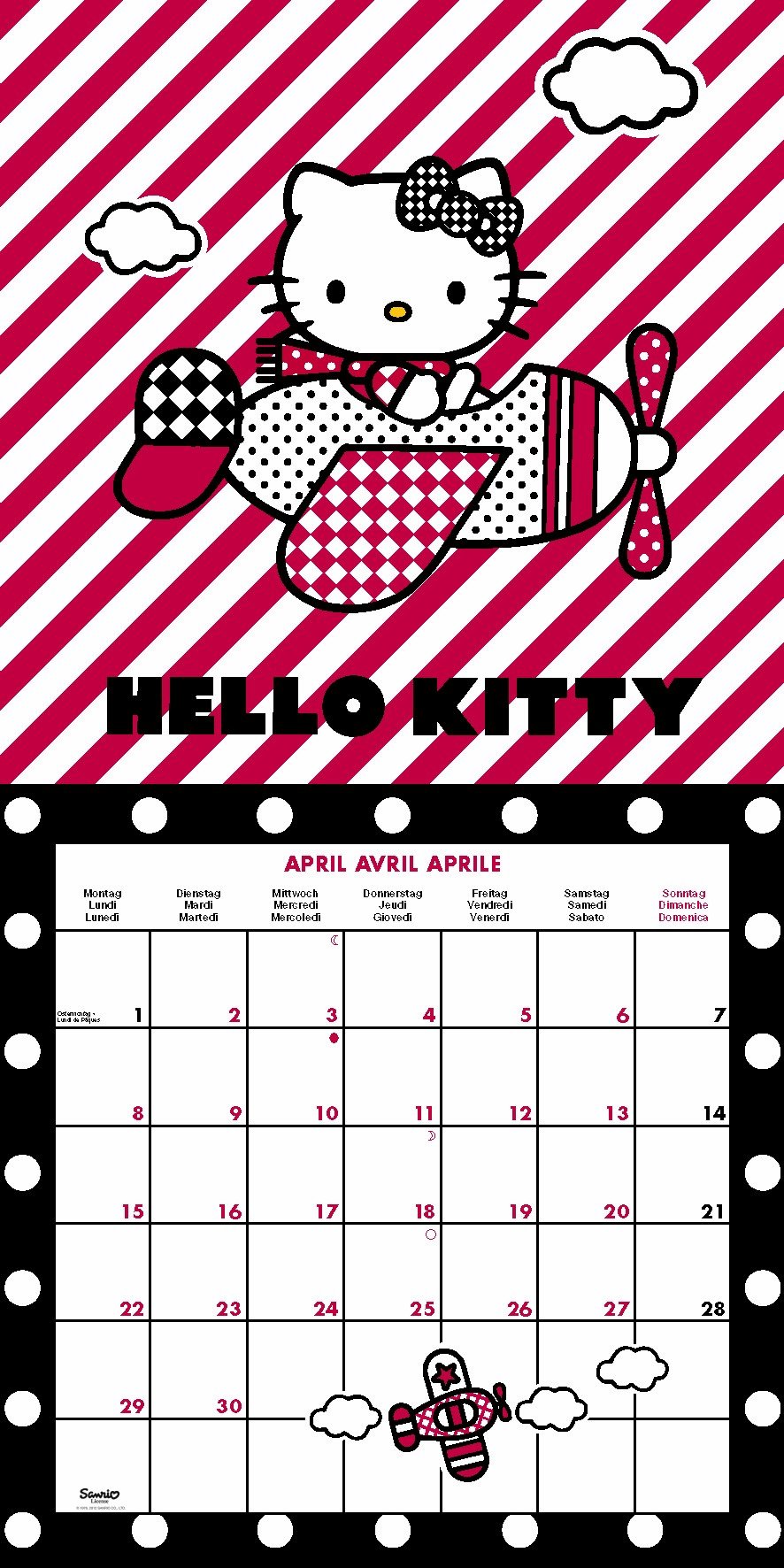 Detail Kalender 2018 Hello Kitty Nomer 12