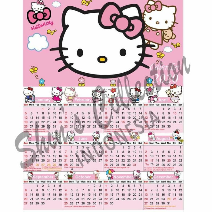 Detail Kalender 2018 Hello Kitty Nomer 19