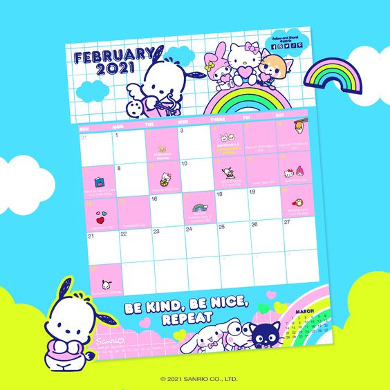 Detail Kalender 2018 Hello Kitty Nomer 23