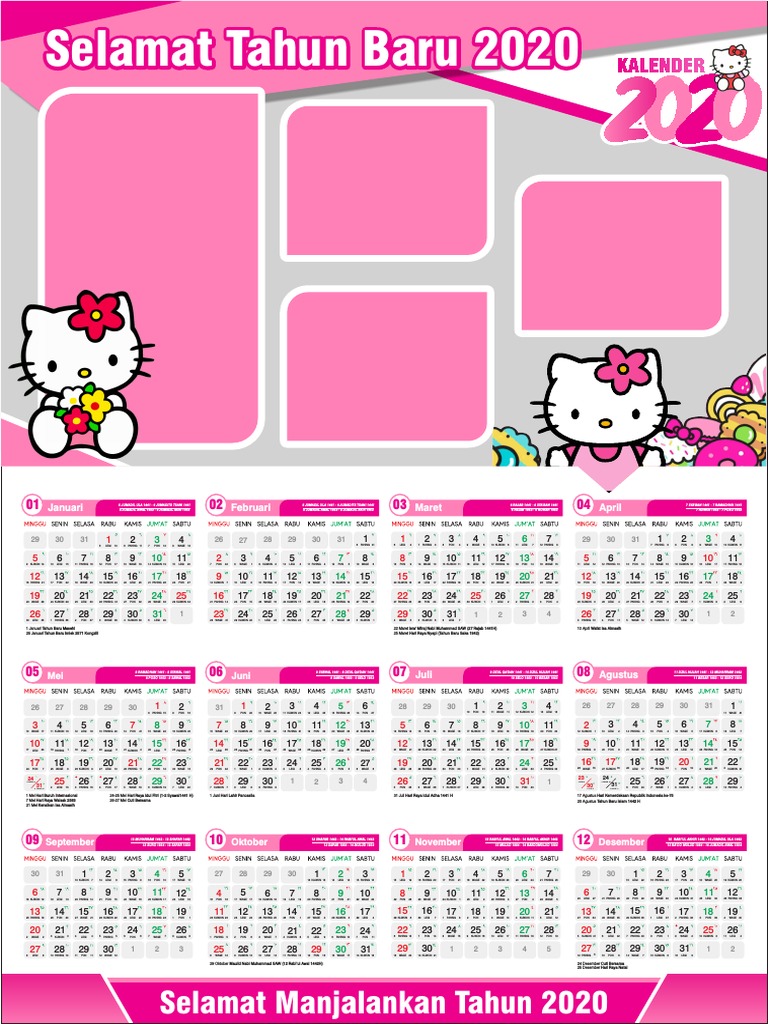 Detail Kalender 2018 Hello Kitty Nomer 24