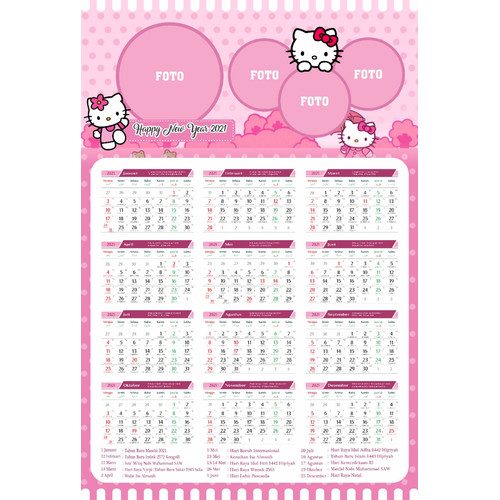 Detail Kalender 2018 Hello Kitty Nomer 30