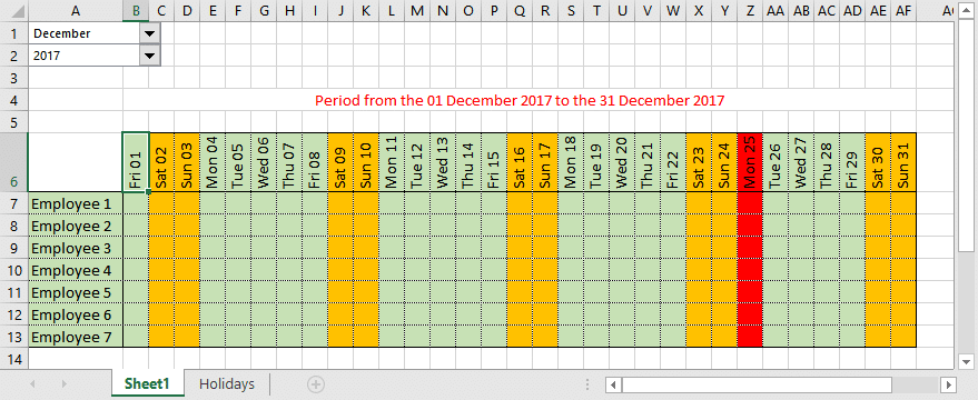 Detail Kalender Excel 2017 Nomer 25