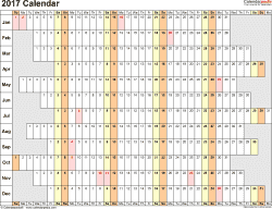 Detail Kalender Excel 2017 Nomer 4