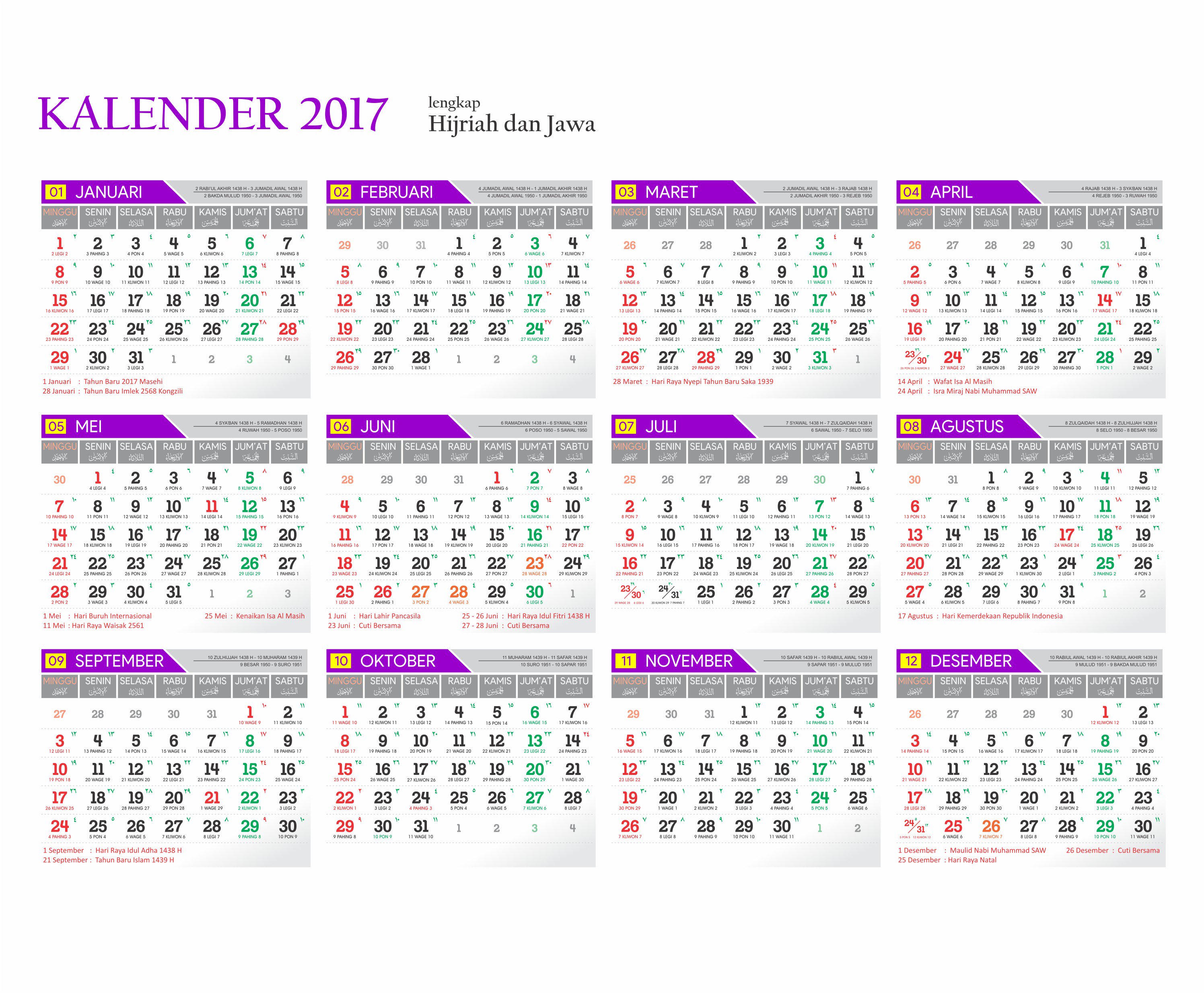 Detail Kalender Excel 2017 Nomer 28