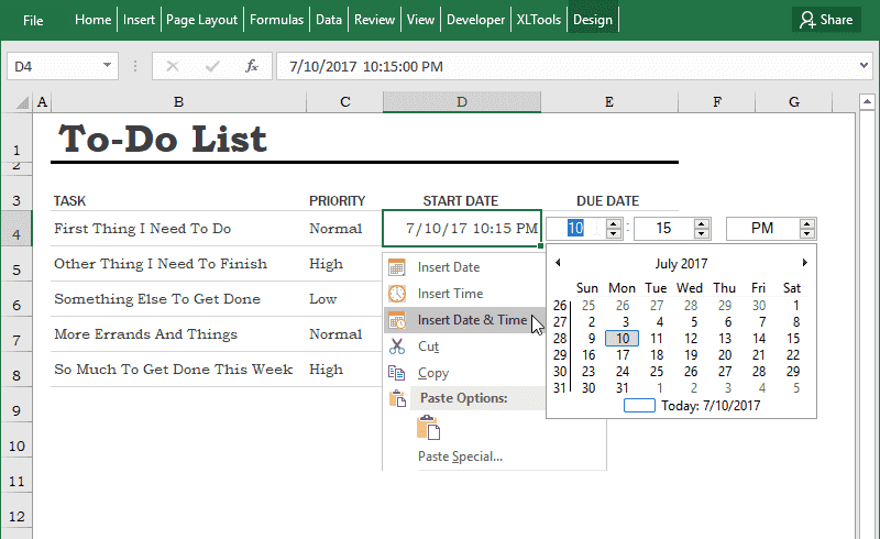 Detail Kalender Excel 2017 Nomer 35