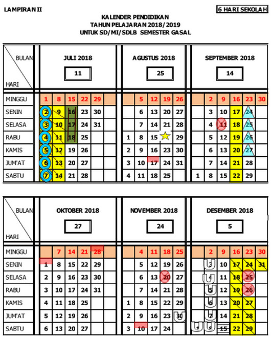 Detail Kalender Pendidikan 2018 2019 Jawa Tengah Excel Nomer 24