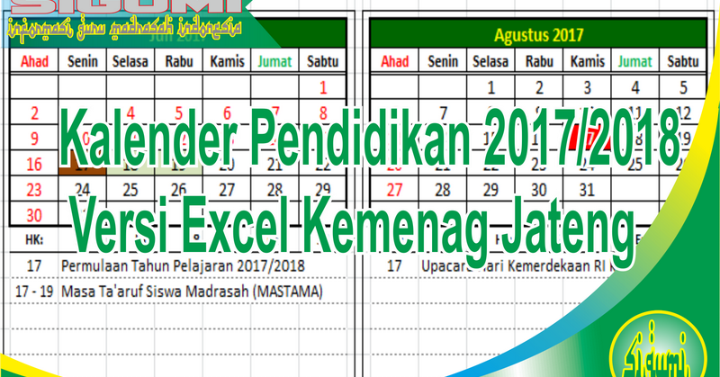 Detail Kalender Pendidikan 2018 2019 Jawa Tengah Excel Nomer 46