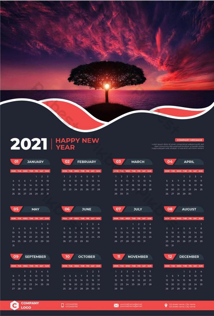 Detail Kalender Template 2021 Nomer 18