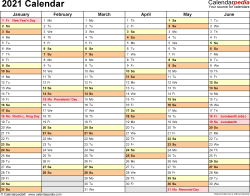 Detail Kalender Template 2021 Nomer 48