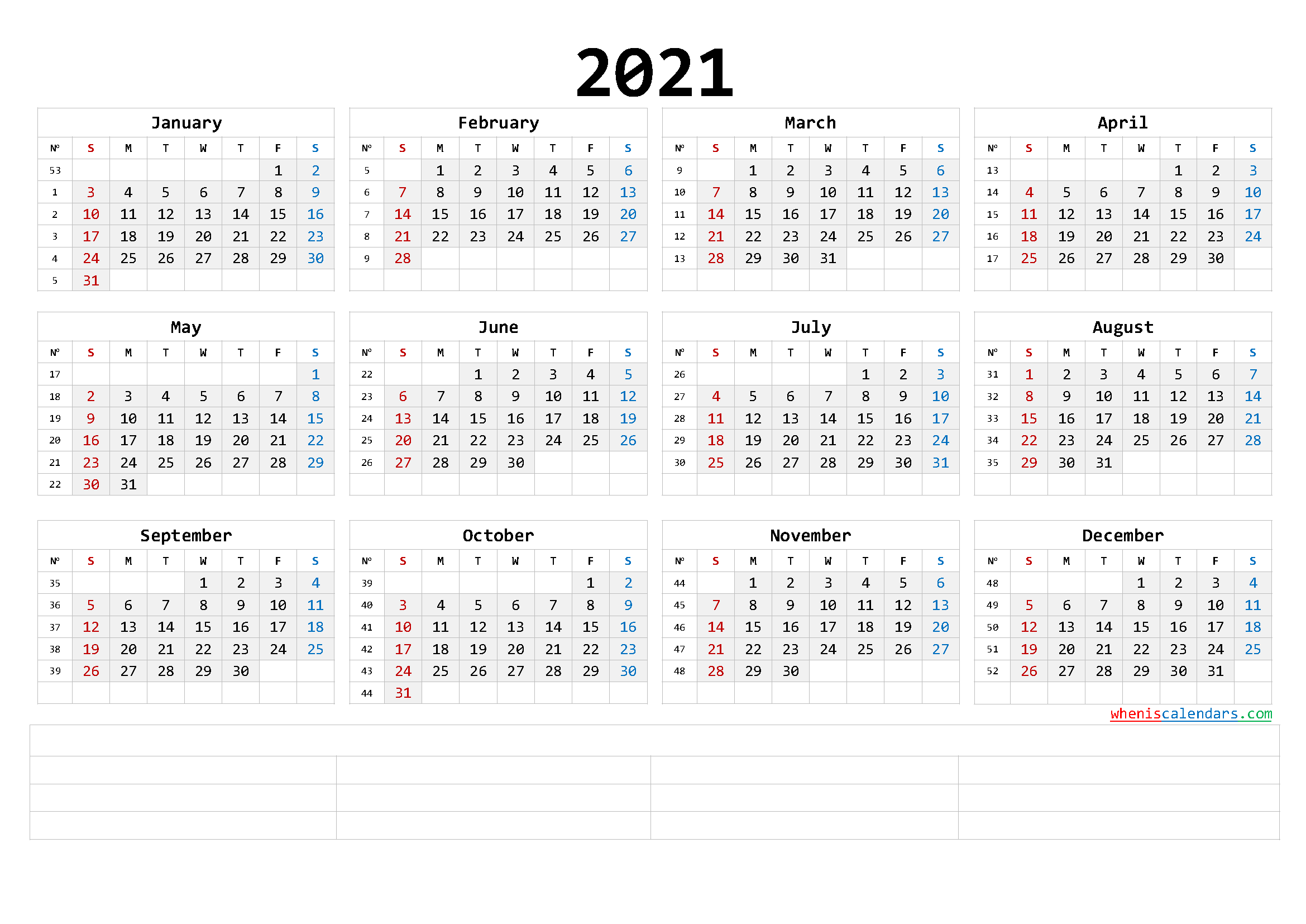 Detail Kalender Template 2021 Nomer 50