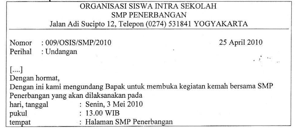 Detail Kalimat Penutup Surat Undangan Resmi Yang Tepat Adalah Nomer 46