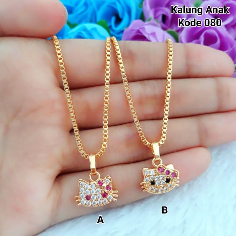 Detail Kalung Emas Hello Kitty Nomer 27