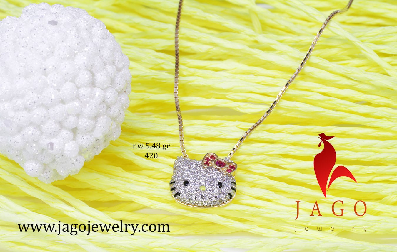 Detail Kalung Emas Hello Kitty Nomer 34