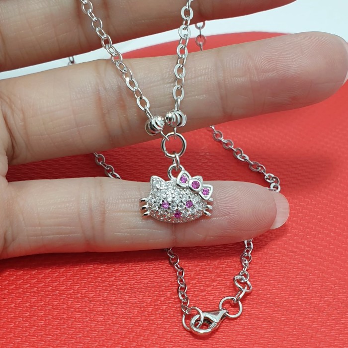 Detail Kalung Emas Putih Hello Kitty Nomer 11