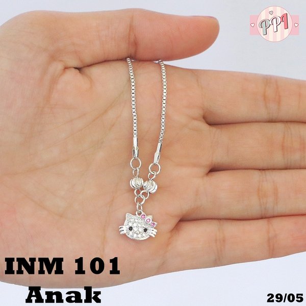 Detail Kalung Emas Putih Hello Kitty Nomer 36