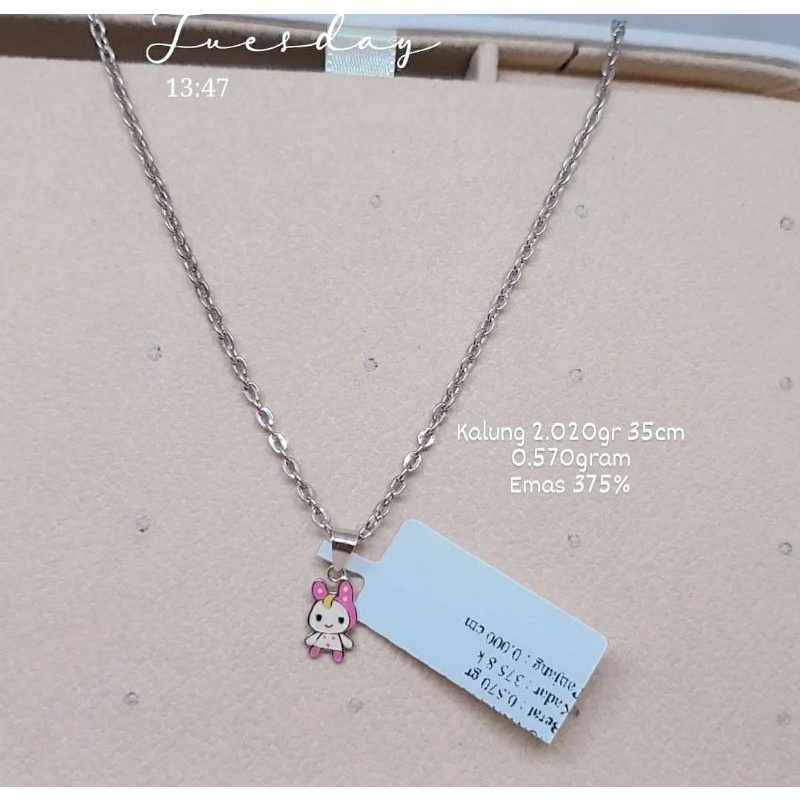 Detail Kalung Emas Putih Hello Kitty Nomer 46