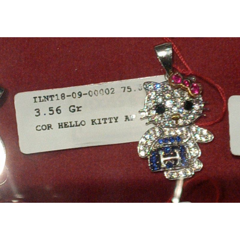 Detail Kalung Emas Putih Hello Kitty Nomer 47