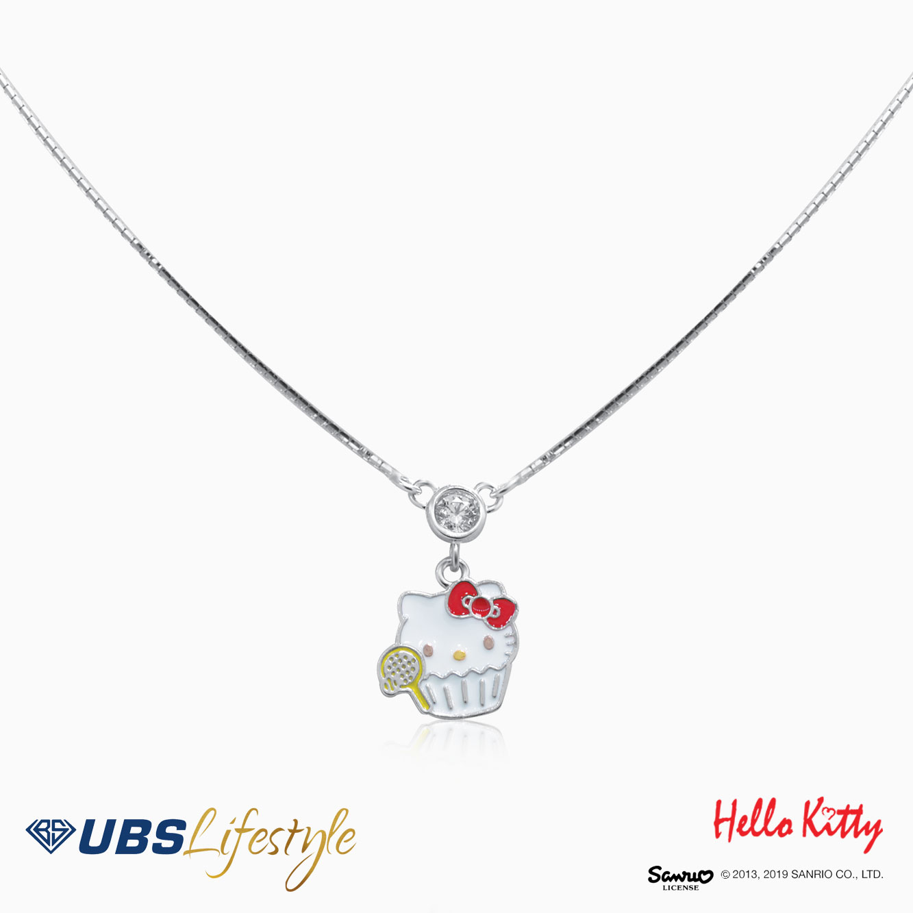 Detail Kalung Emas Putih Hello Kitty Nomer 7