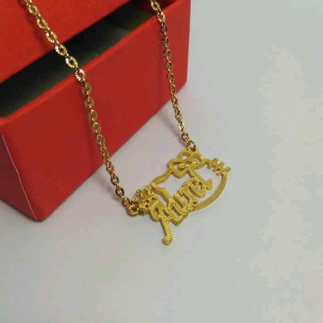 Detail Kalung Nama Hello Kitty Nomer 37