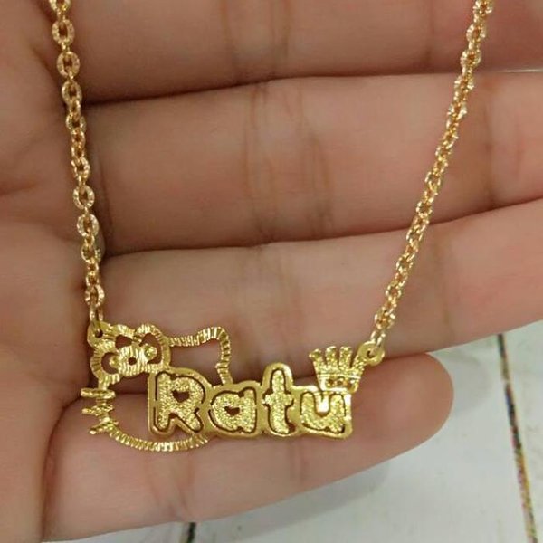 Detail Kalung Nama Hello Kitty Nomer 9