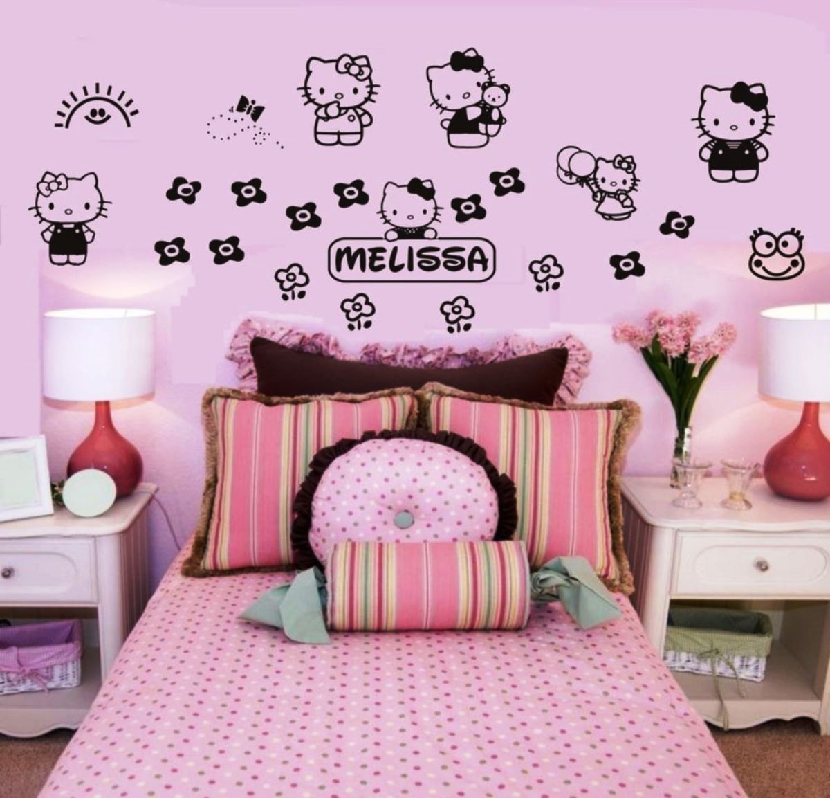 Detail Kamar Tema Hello Kitty Nomer 15