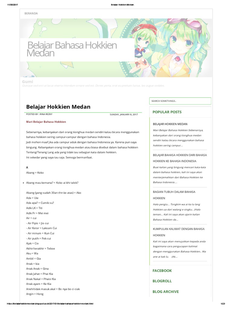 Detail Kamus Bahasa Hokkien Nomer 28