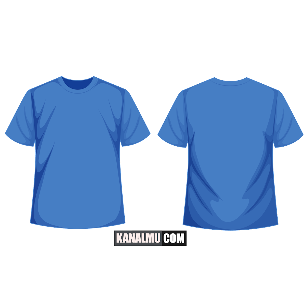 Detail Kaos Polos Biru Depan Belakang Untuk Desain Nomer 7