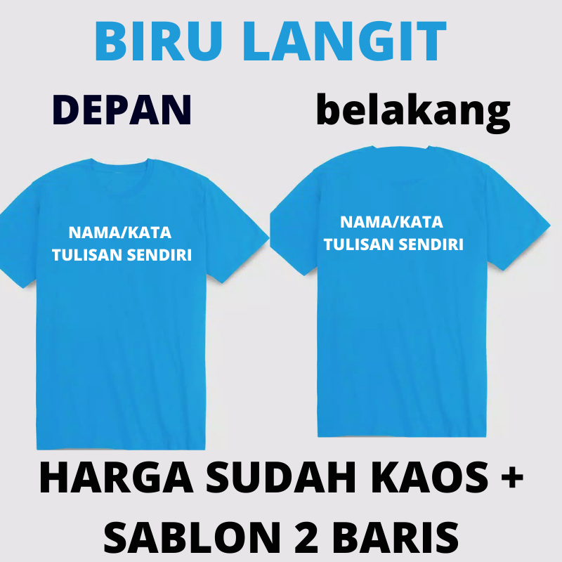 Detail Kaos Polos Biru Laut Depan Belakang Untuk Desain Nomer 19