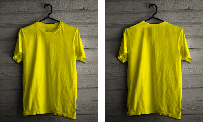 Detail Kaos Polos Kuning Depan Belakang Untuk Desain Nomer 13