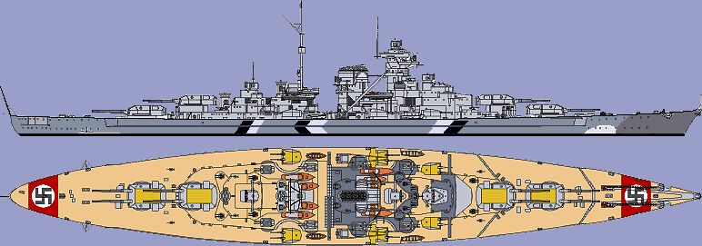 Detail Kapal Tempur Jerman Bismarck Nomer 32