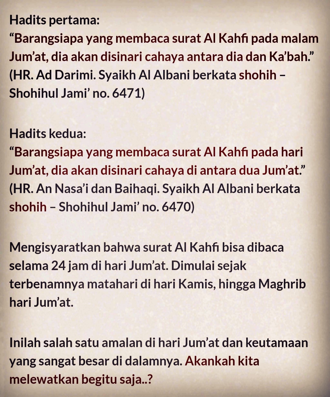 Detail Kapan Sebaiknya Surat Al Kahfi Dibaca Nomer 14